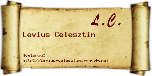 Levius Celesztin névjegykártya
